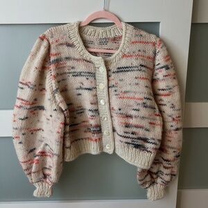 Handknit wool cardigan